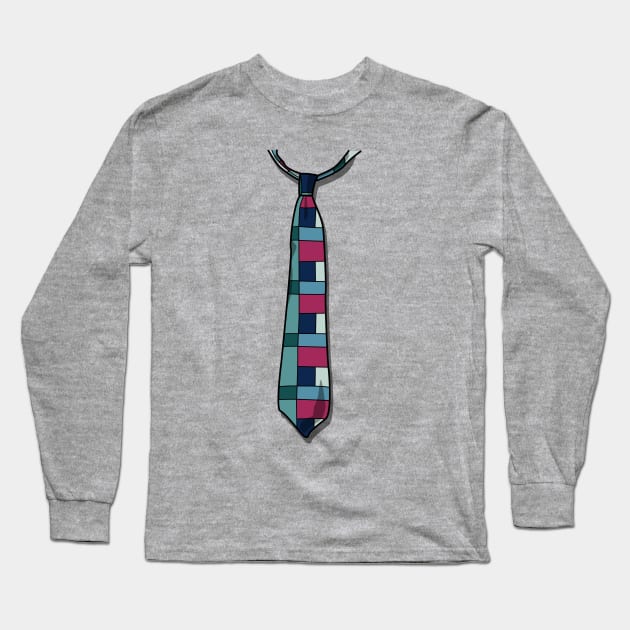 Faux Tie T-Shirt – Look Dapper, Feel Comfortable No 3 Long Sleeve T-Shirt by Fun Funky Designs